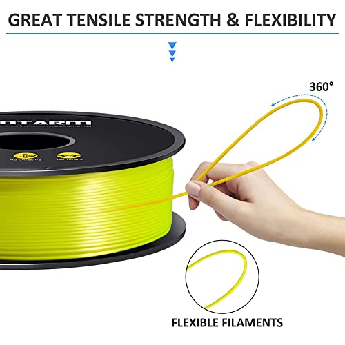 Image of GIANTARM 3D Printer Filament, Silk Yellow Pla Filament, 1Kg(2.2lbs) Spool, 1.75mm Dimension Accuracy + /- 0.03mm, 3D Printing Filament
