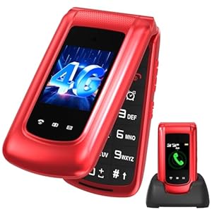 uleway 4G Seniorenhandy Klapphandy ohne Vertrag mit Großen Tasten, Senioren Handy mit Dual-SIM-Steckplatz, HAC-Kompatibilität, 2,4" Farbdisplay, Kurzwahl, Taschenlampe, SOS Knopf, Ladestation