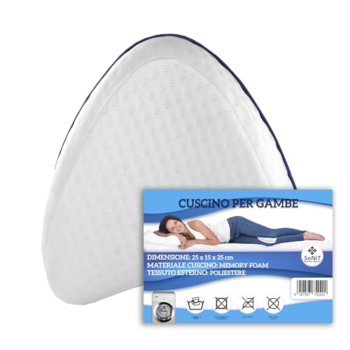 SoNiT home decor - Cuscino per Gambe e Ginocchia - Cuscino per Dormire sul Fianco - Traspirante - Sfoderabile e Lavabile