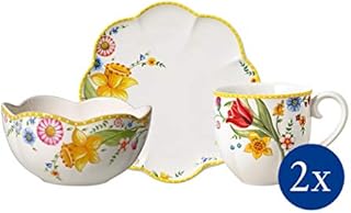 Villeroy & Boch - Spring Awakening, zestaw śniadaniowy dla 2, 6-częściowy, porcelana premium, kolorowy
