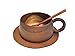 Wooden Tea Cup Coffee Cup with Saucer and Spoon