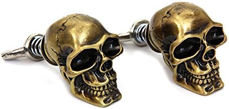 Gold Skull License Plate Bolt Set Fits Custom Application Harley Motorcycle