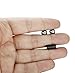 JOERICA 2 Pairs 8MM Stainless Steel Stud Earrings for Men Women Non Piercing Clip on CZ Earrings Black