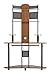 Calico Designs Arch Tower Corner Computer Tower Multipurpose Home Office Computer Writing Desk - Pewter / Teak,