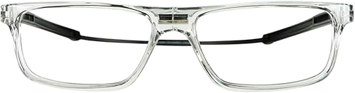 Miniatura 2 de Clic Lentes de lectura magnéticos, lectores de computadora, lentes reemplazables, patillas ajustables, tubo ejecutivo (gris claro, aumento de 1.25)