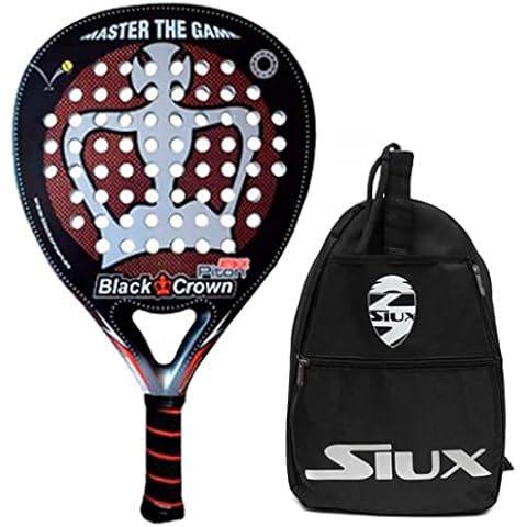 Palas de Padel Black Crown Piton Attack + Bandolera Siux Cover