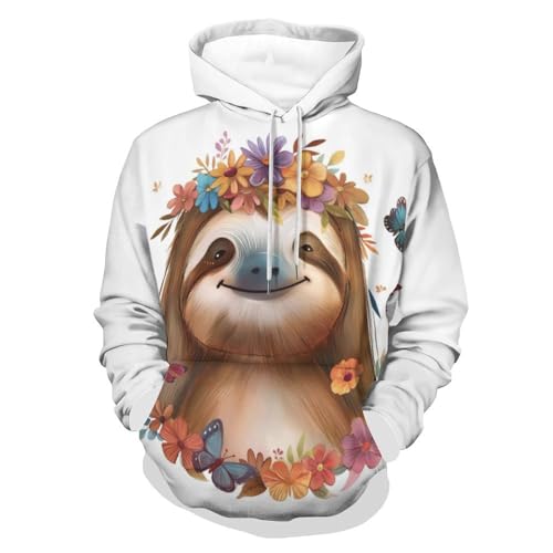 Hoodie papillon fleur paresseux idéal pour vos moments de détente à la maison