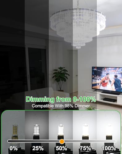 Image of G9 LED Bulb Dimmable 4W 6000K Cool White 5 Pack | T4 G9 Bi-pin Base Halogen Replacement No Flicker 450LM Ideal for Garage, Basement, Hallway, High-Brightness Areas
