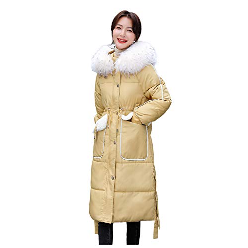 Damen Winter Jacke Steppjacke Mantel Parka gesteppt Warm Plüschmantel Oberbekleidung Outwear Fahsion Frottee-Kapuzenjacke Langen