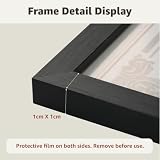 Giftgarden Aluminiowa rama 40x50, czarna ramka na zdjęcia 50x40, idealna do kadrowania krajobrazów, portretów, dzieł sztuki i zdjęć, idealny wybór do przestrzeni artystycznych, biur i domu