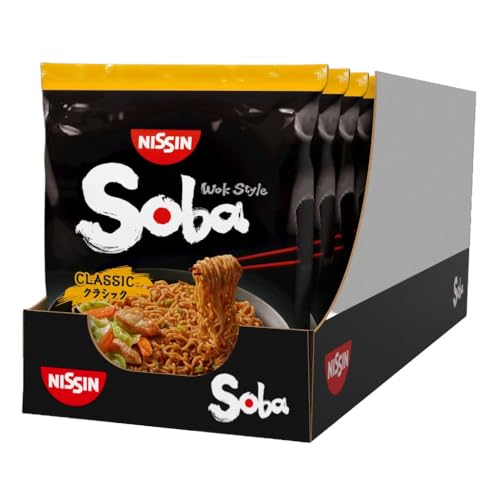 NISSIN Soba Wok Style Classic Flavoured Instant Noodles 109 g (9-Pack)