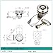 Triangle and Quadrangle Wing Type Lock Core Stainless Steel Rotary Latch Straight Plate Curved Industrial Cabinet Door Switch Flat Round 1Pcs(MS705-2S四角直舌)