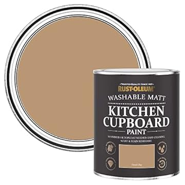 Rust-Oleum Brown Kitchen Cupboard Paint in Matt Finish - Fired Clay 750ML