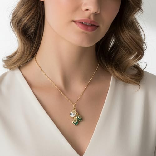 MignonandMignon Birthstone Necklace for Mom Grandma | Personalized Family Initial Necklace for Women | Grandkids Birthstone Jewelry Mothers Day Gift for Her - View 8