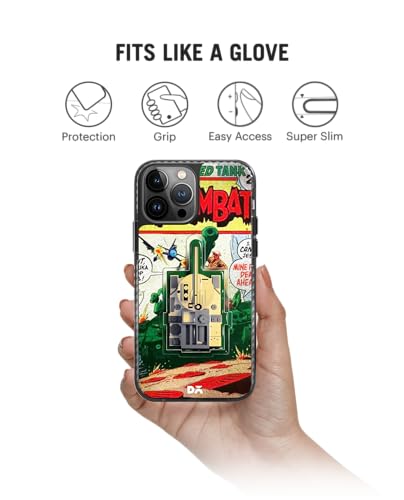 Image of DailyObjects Case for iPhone 15 Pro Max Compatible with Mag-Safe Wireless Charging, Stride 2.0 Tank Combat Slim Shockproof Back Cover with Inner Magnetic Ring