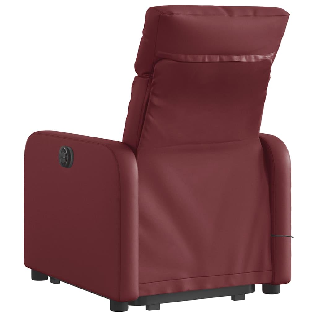 Sillón elevador eléctrico reclinable con masaje por vibración, 6 puntos de masaje, función de elevación e inclinación de 135°, estructura estable de madera y metal,