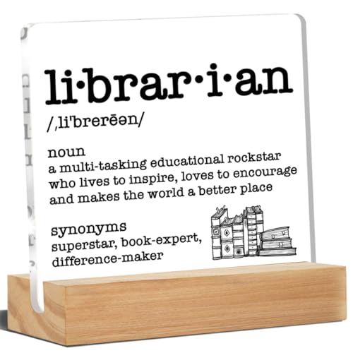 Librarian Acrylic Desk Plaque Sign