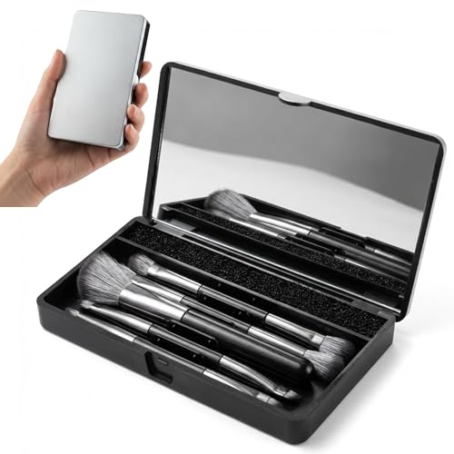 Catálogo de Sets de pinceles y brochas para comprar online. 43 2RIYADH 5 PCS Set de Brochas para Maquillaje, Brochas de Maquillaje Portátil, 9 en 1 Doble Punta, Aplicación Sombras Ojos, Pincel Difuminar, Contorno Rostro, Delineador Cejas,...