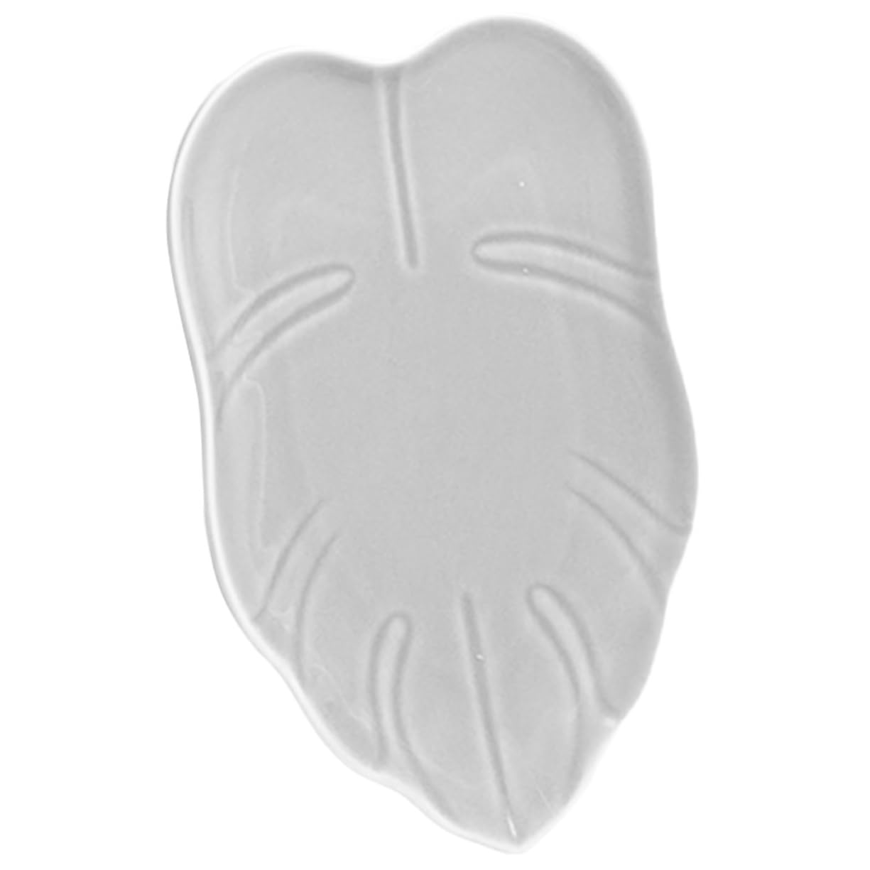 Wakauto Ceramic Dessert Serving Plate Leaf Shaped Appetizer Storage Dish Lightweight Food Plate for Cake Fruit and Snacks Use Kitchenware