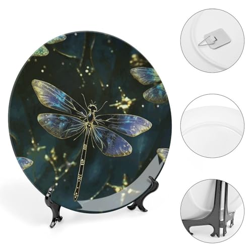 Plato Decorativo de Porcelana Dragonfly 7 pulgadas miniatura 4