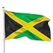 PHENO FLAGS Jamaika Flagge 90x150cm - wetterbeständige Fahne mit Messingösen, 100% Polyester, robuste Doppelnaht & in lebendigen Farben - ideal für Flaggen-Liebhaber