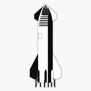 MAGNET Starship Rocket Landed Magnetic Vinyl Sticker Decal Magnet 5"