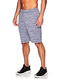 HEAD Men's Performance Workout Gym & Running Shorts w/Elastic Drawstring Waistband & Pockets - Stability Cool Grey Heather, Medium