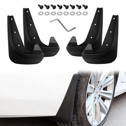 CCNU 4PCS Car Mud Flaps Splash Guards No Drilling Mudguards Front Rear Fender Guards Wheel Tire Mud Splash Protection Universal Fit Sedan SUV Truck Pickup Heavy Duty Automotive Replacement Accessories