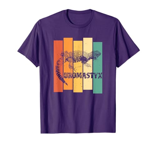 Uromastyx Spiktail Lizard Reptile Retro Colours T-Shirt