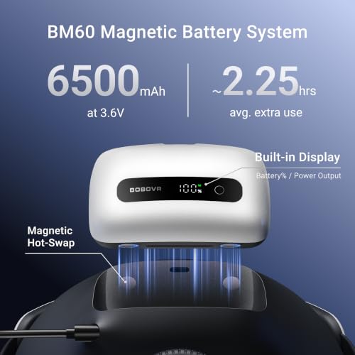 BOBOVR M3 Pro+ Sangle de Tête, Compatible avec Meta Quest 3/Quest 3S Accessoire, Modes Dual Halo et Elite Fit,Molettes de Réglage Avant et Arière,Pression Faciale Réduite – vue 4