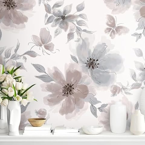 Guvana Pink Floral Wallpaper Cover