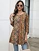 Zeagoo Boho Tops For Women's Round Neck 3/4 Sleeve... #1