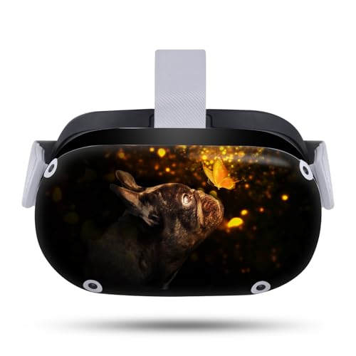 Head Case Designs Officially Licensed Klaudia Senator Butterfly French Bulldog Vinyl Sticker Skin Decal Cover Compatible with Meta Quest 2