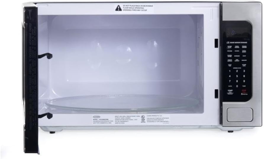 Pemberly Row 24 in. 2.2 cu. ft. Built-In/Countertop Microwave, Stainless Steel Finish, 1200 Watts, 10 Power Levels, Smart Sensor, Glass Turntable, Touch Presets, Kitchen Appliance