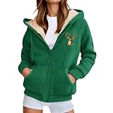 Conception décontractée à capuche avec fermeture à glissière et imprimé festif de Noël pour un style dynamique et élégant