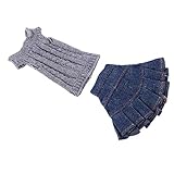 Fityle Knitted Sweater Tops Skirt Suit Clothes for 1/6 Blythe Licca OB Our Generation Dolls Winter...