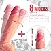 G spot Dildo,Silicone Thrusting Dildo Sex Toy with Strong Suction Cup 8 Rotating and Vibration Modes for G Spot Clitoral Anal Stimulation,Realistic Vibrator Dildo Penis Huge Glans for Unisex