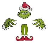 Diseño único: todos los que visitan tu casa, incluso Papá Noel, notarán sorprendentemente la cabeza y los pies familiares que se acercan desde dentro del árbol de Navidad. El diseño mejora perfectamente el ambiente festivo, y la interesante imagen trae alegría a las personas. Duradero y reutilizable. El divertido diseño de estilo Grinch te acompañará durante tus vacaciones