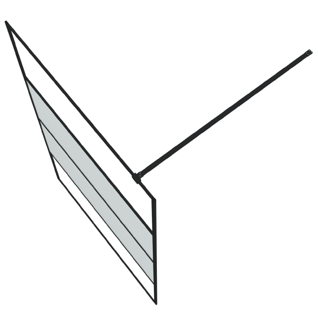 Mampara de ducha de cristal templado negro 115 x 195 cm, mampara de ducha con marco de aluminio y barra de apoyo, resistente a salpicaduras para baño y nicho