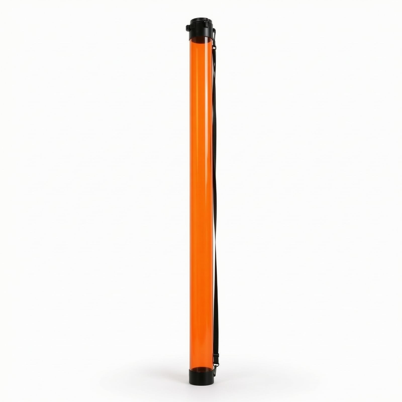 HGZLQKD Outdoor Tennis Ball Collector Pickup Tube Retriever Transparent Lightweight PC Frame With Shoulder Strap Suitable for Team Practice Court Cleanup Gym Storage, Orange