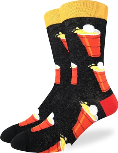 Good Luck Sock Men's Beer Pong Socks, Adult, Shoe Size 7-12