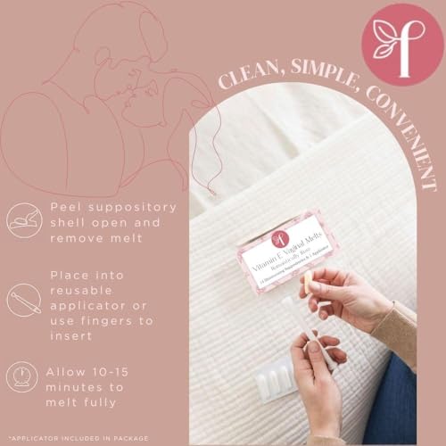 Image of Femallay Organic Vaginal Melts - Rose 2 Pack - Moisturizes and Refreshes- 14 Count + Applicator