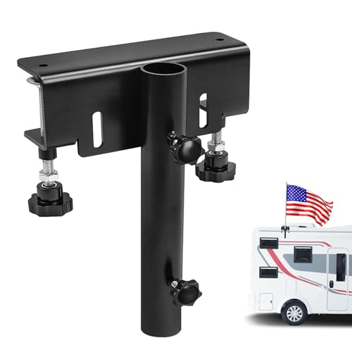 Support de drapeau d'attelage s'adapte jusqu'à mât 1.2 pouce fixation robuste - 8