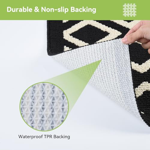 OTraki Schmutzfangmatte Innen, 60x90 cm Fußmatte rutschfeste Fußabstreifer Maschinenwaschbare Sauberlaufmatte Türmatte für Hund, Wohnzimmer, Eingang, Küche, Terrasse