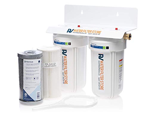 Image of RVWaterFilterStore Essential Jumbo High Flow RV, Camper, Tiny House, Van Conversion Water Filtration System Made in USA + Warranty