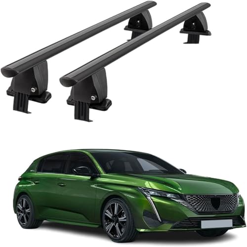 Barres de toit alu voiture Peugeot 308 galerie railing porte-bagages transversal