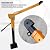 ZHIHUASMTBX Truck-Mounted Crane Hoist 1100lbs Capacity Lifting Height Angle Adjustable 360°rotatable Base Pickup Truck Jib Cranes with Electric Winch and Remote Control,with Electric Winch 3000 lbs,12