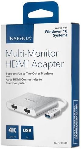 Insignia USB 3.0 to Dual HDMI with 4K Adapter NS-PU32H4A-C