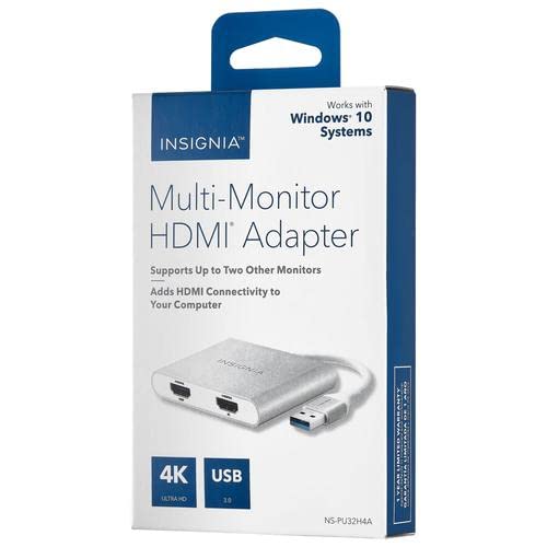 Insignia USB 3.0 to Dual HDMI with 4K Adapter NS-PU32H4A-C by INSIGNIA - Used condition - US$45.40