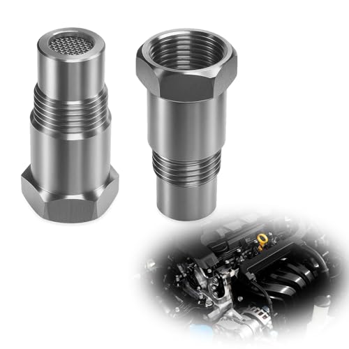 2 adaptadores de sonda lambda, M18 x 1,5, adaptador de sensor de oxígeno, acero inoxidable O2, extensor de escape universal, con filtro O2, adaptador de sensor de oxígeno Para Motor De Coche